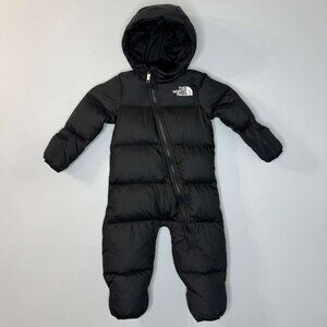 The North Face Baby 1996 Retro Nuptse One-Piece Puffer 700 Down Black Sz 6-12M